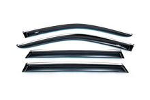 Window deflectors with chrome trim (4 pcs, HIC) for BMW X5 E70 2007-2013 - image 1