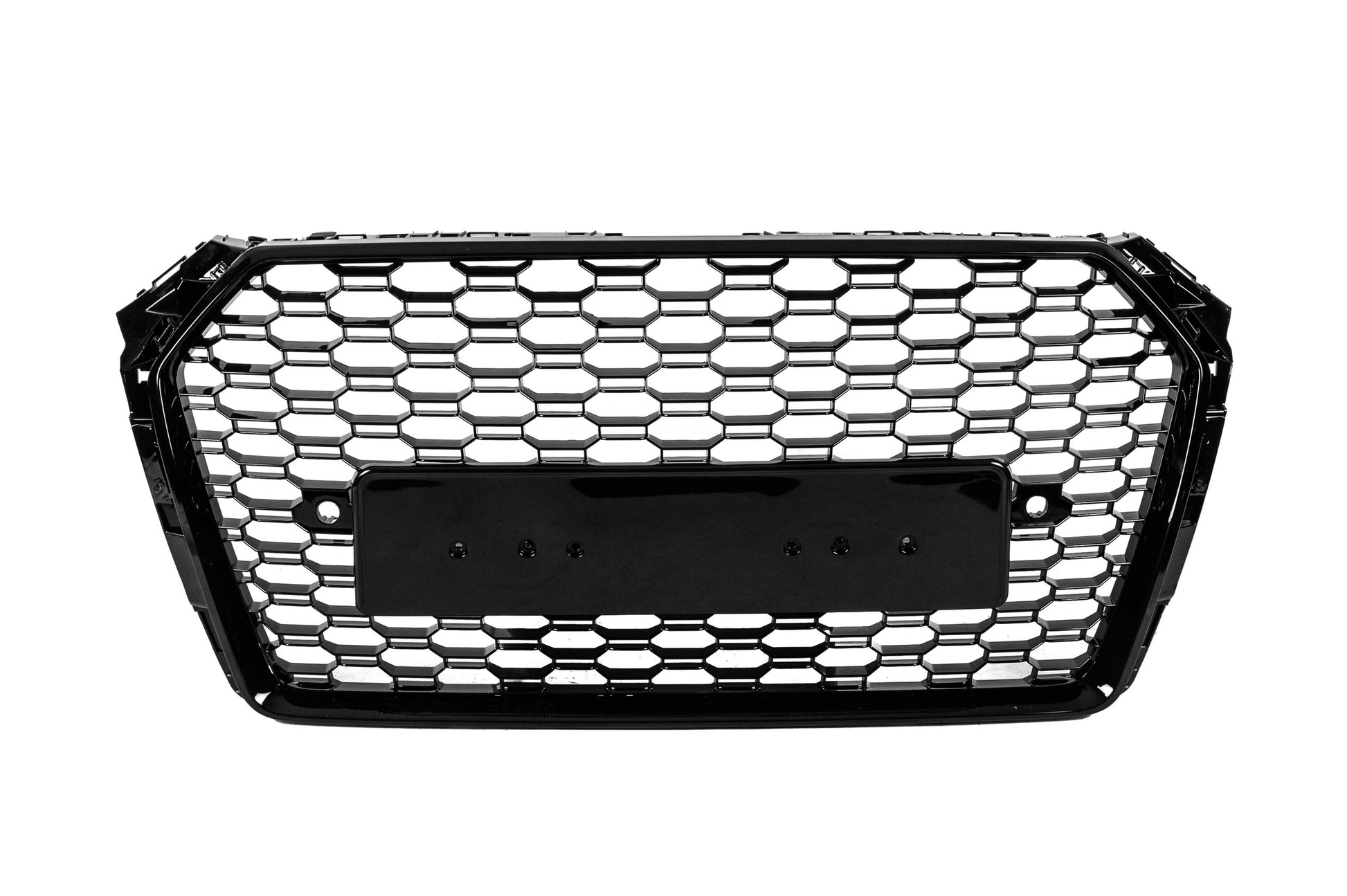 Front Grille RS-Style Quattro (without logo, 2016-2019, black) for Audi A4 B9 2015-2024 - image 1