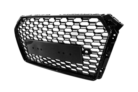 Front Grille RS-Style Quattro (without logo, 2016-2019, black) for Audi A4 B9 2015-2024 - image 2