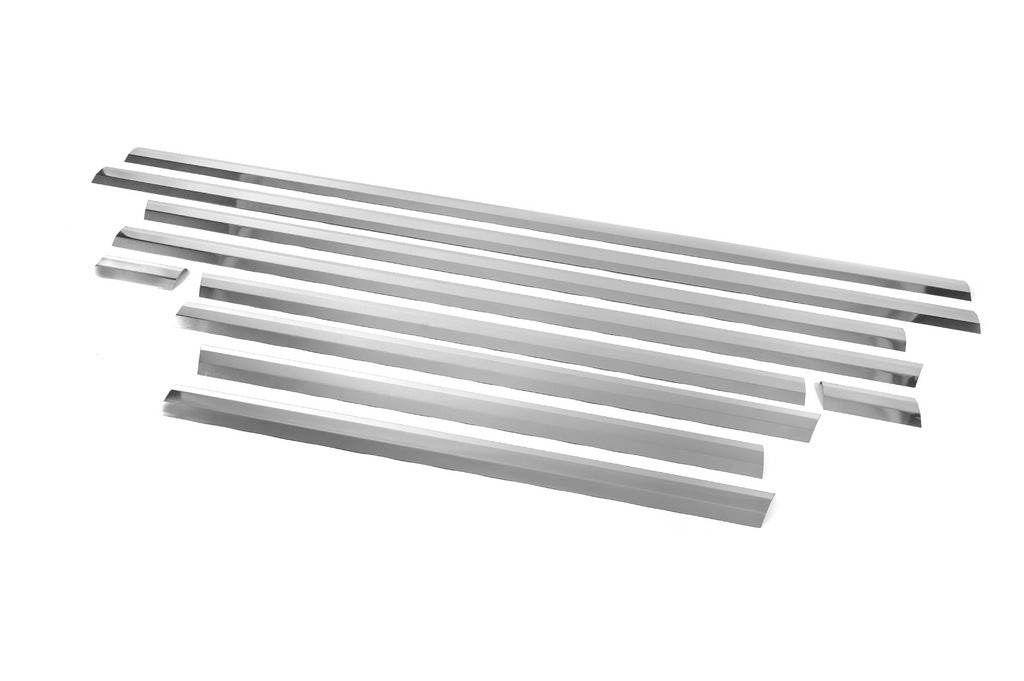 Door moldings (10 pcs, stainless steel) (ExtraLong) for Mercedes Sprinter W907/W910 2018↗ - Reelken Auto