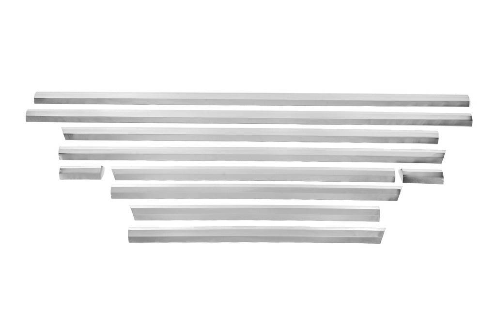 Door moldings (10 pcs, stainless steel) (ExtraLong) for Mercedes Sprinter W907/W910 2018↗ - Reelken Auto