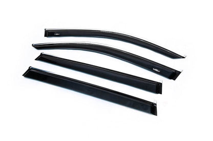 Window vents with chrome molding (4 pieces, HIC) for Volkswagen Tiguan 2016-2023 - Reelken Auto