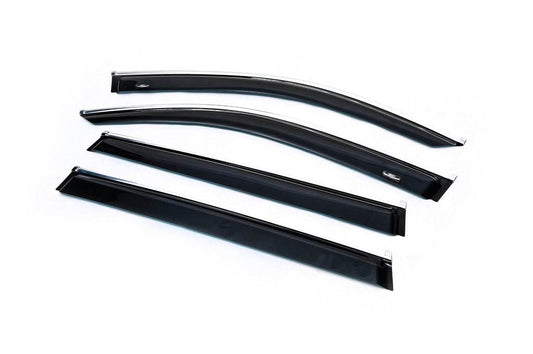 Window vents with chrome molding (4 pieces, HIC) for Volkswagen Tiguan 2016-2023 - Reelken Auto