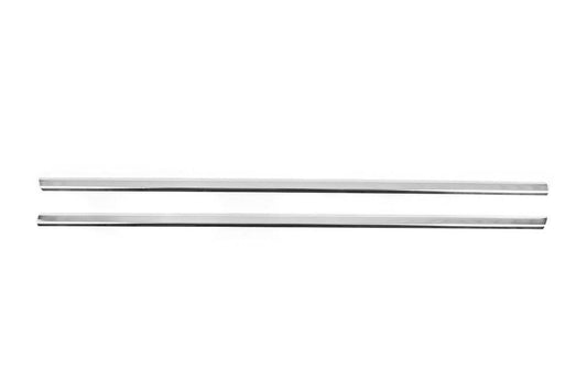 Glass molding (2 pcs., stainless steel) for Opel Combo 2002-2012 - Reelken Auto