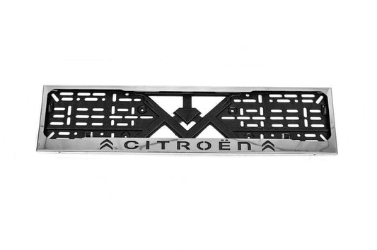 Frame for Citroen chrome number (1 pc, stainless steel) for Citroen - Reelken Auto