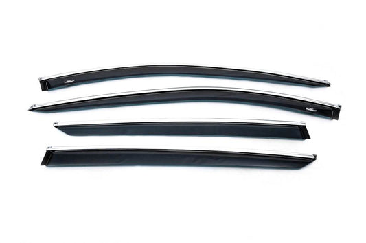 Window vents with chrome molding (4 pieces, HIC) for Kia Sportage 2015-2021 - Reelken Auto