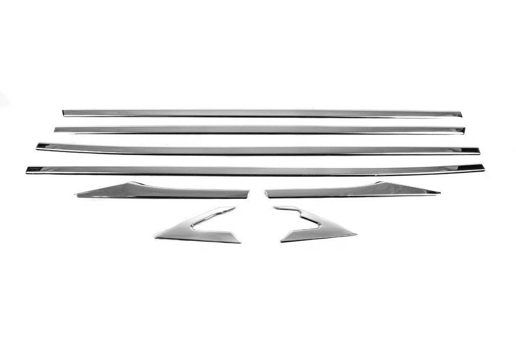Lower edging of windows (8 parts) for Honda Civic Sedan X 2016-2021 - Reelken Auto
