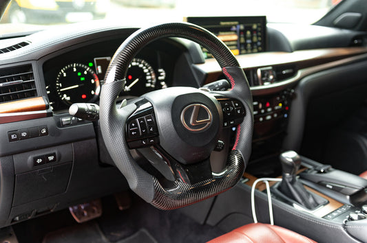 Complete anatomical steering wheel (carbon) for Lexus LX570/450d 2008-2022 - image 1