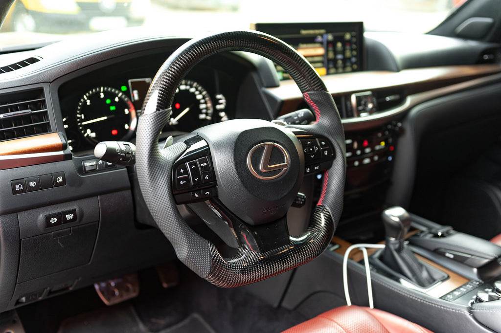 Anatomic steering wheel assembly (carbon) for Lexus LX570/450d - Reelken Auto