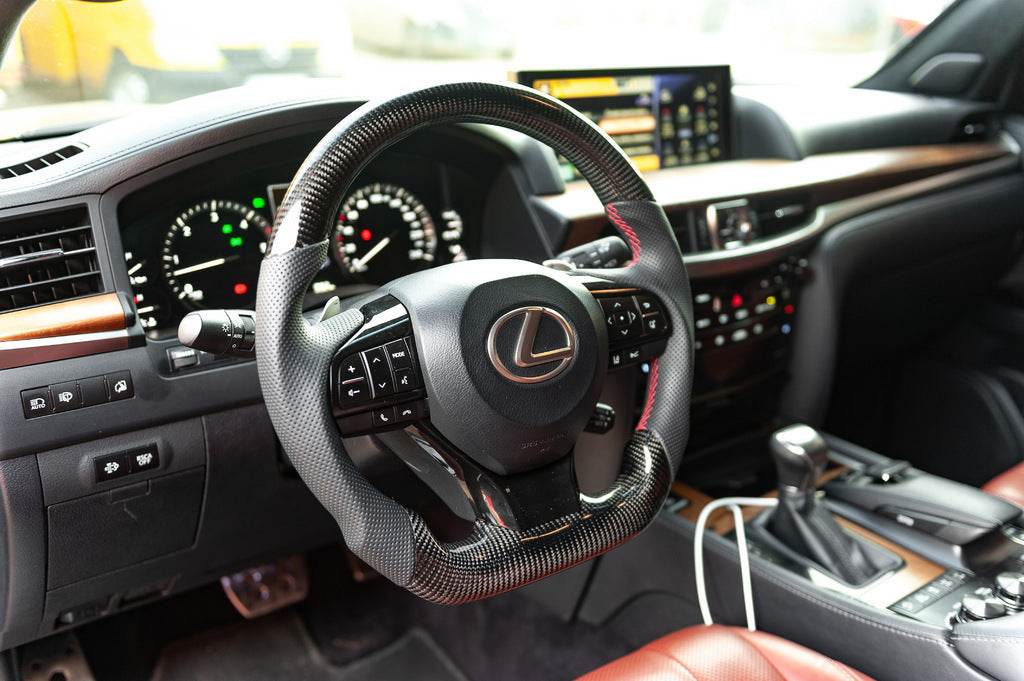 Anatomic steering wheel assembly (carbon) for Lexus LX570/450d - Reelken Auto