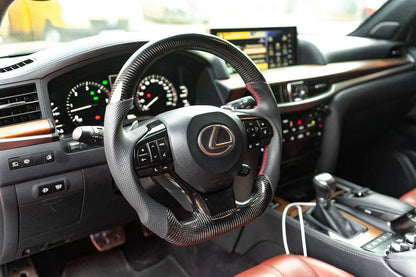Anatomic steering wheel assembly (carbon) for Lexus LX570/450d - Reelken Auto