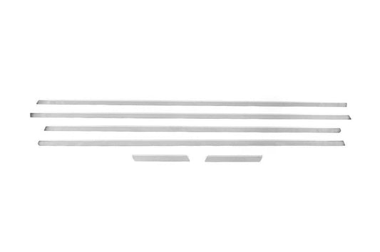 Carmos window edging (6 pcs., stainless steel) for Fiat Punto Grande/EVO 2006-2018 - Reelken Auto