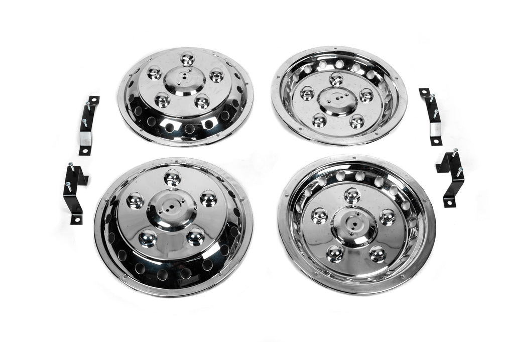 Stainless Steel Wheel Covers Exclusive V2 (2-ring design) for Volkswagen LT 1995-2006 - image 4