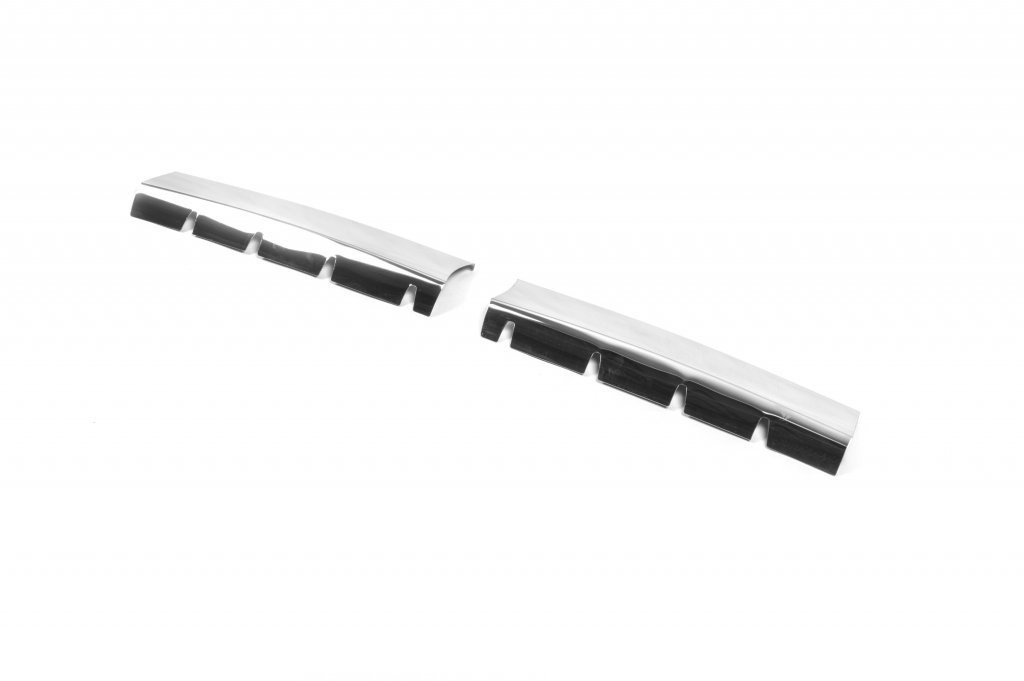 Chrome Grille Covers (2 pcs, Stainless Steel) for Fiat Doblo I 2005-2010 - image 2