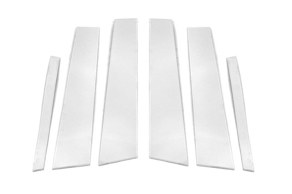 Overlays on the door posts (6 pcs., stainless steel) for Mercedes C-class W205 2014-2021 - Reelken Auto