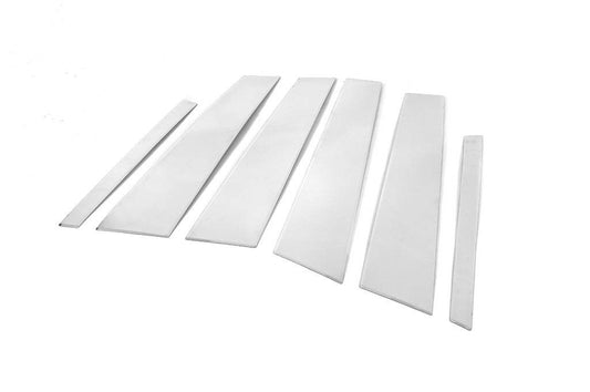 Overlays on the door posts (6 pcs., stainless steel) for Mercedes C-class W205 2014-2021 - Reelken Auto