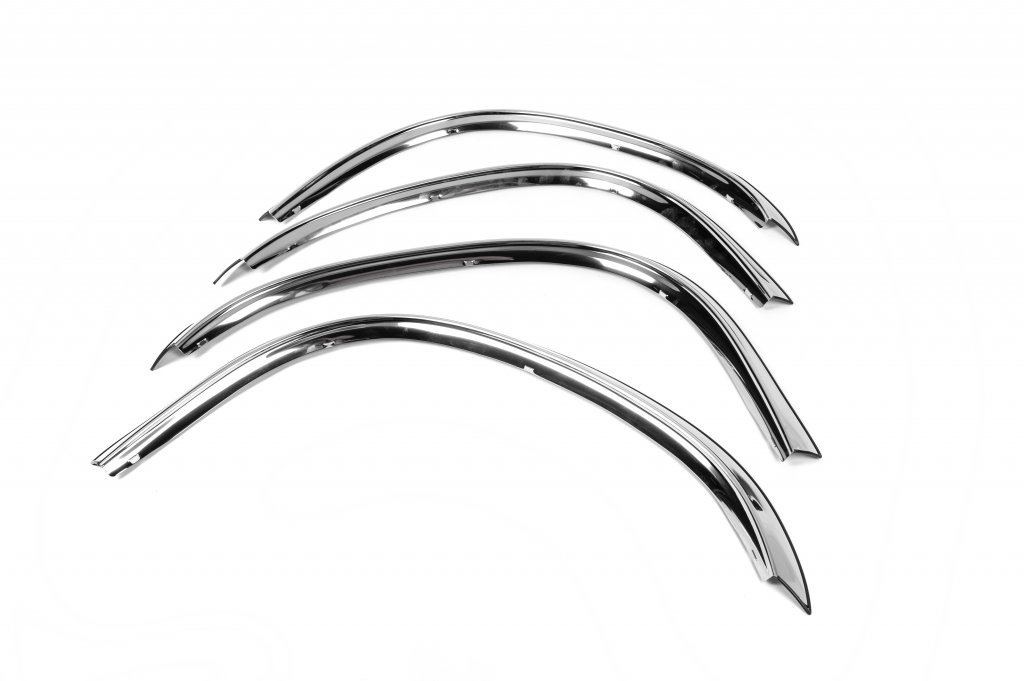 Fender flares (4 pcs, stainless steel) for Volkswagen T4 Caravelle/Multivan 1990-2003 - image 4