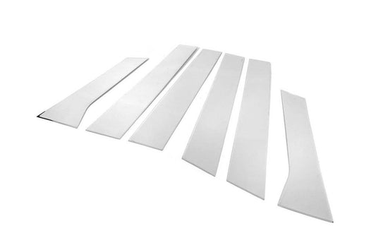Covers for door pillars (HB/SD) (6 pcs., stainless steel) for Opel Astra J 2009-2015 - Reelken Auto