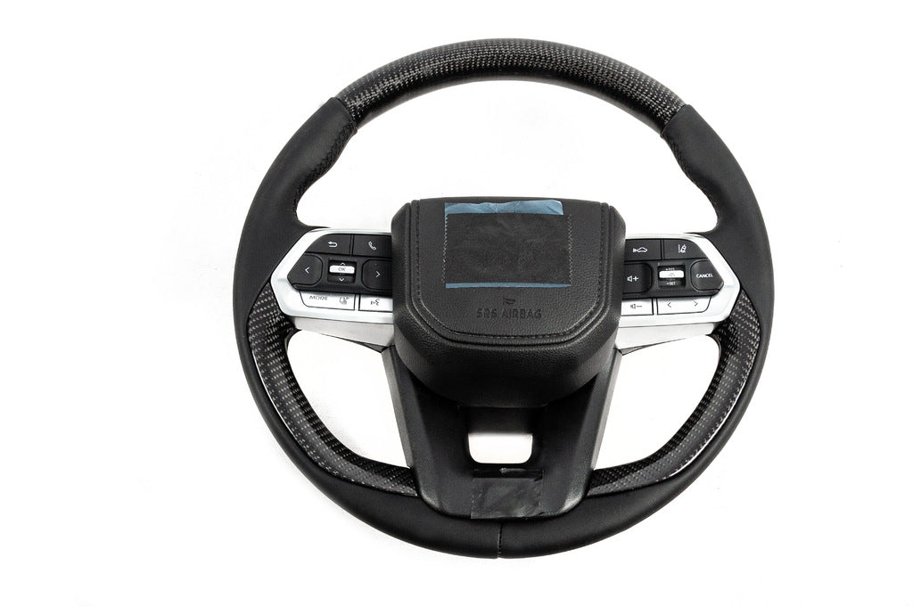 Steering Wheel Assembly TLC300 Design (Real Carbon) for Toyota Land Cruiser 200 2007-2021 - image 1