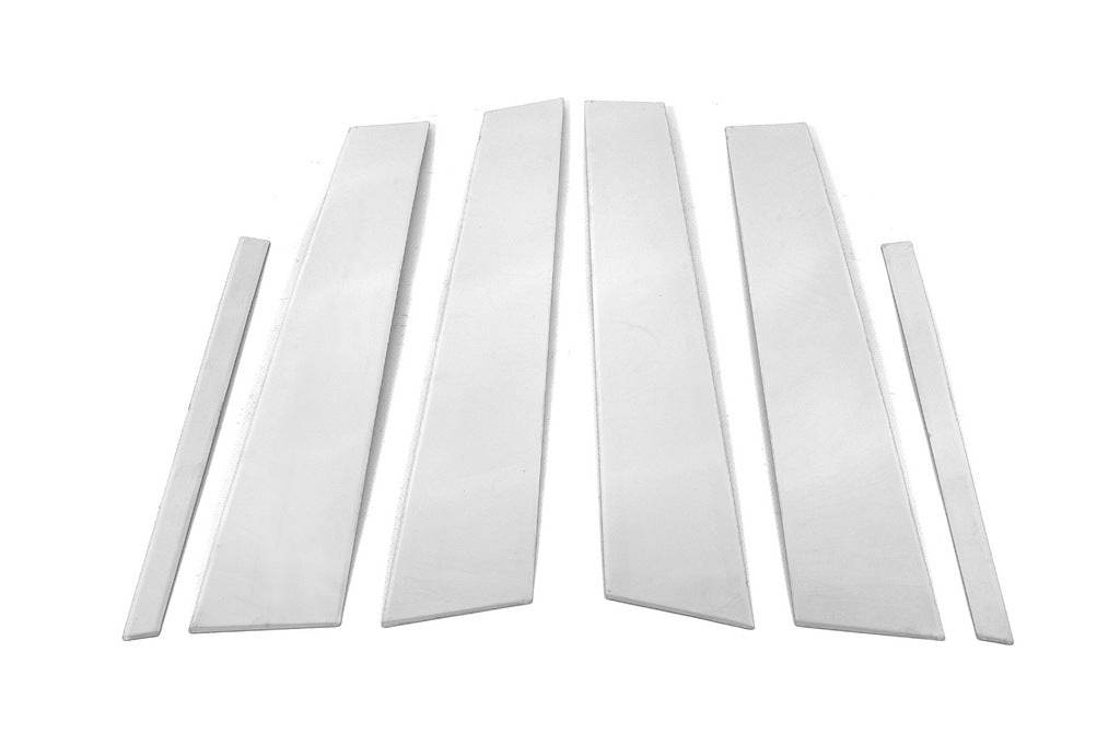 Overlays on the door posts (6 pcs., stainless steel) for Mercedes C-class W204 2007-2015 - Reelken Auto