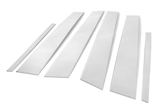 Overlays on the door posts (6 pcs., stainless steel) for Mercedes C-class W204 2007-2015 - Reelken Auto