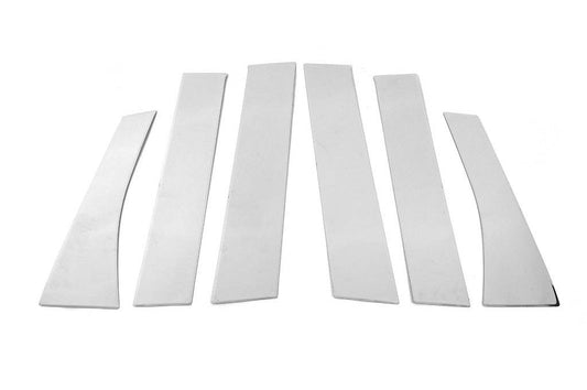 Overlays on the door posts (6 pcs., stainless steel) for Mitsubishi ASX 2010-2023 - Reelken Auto