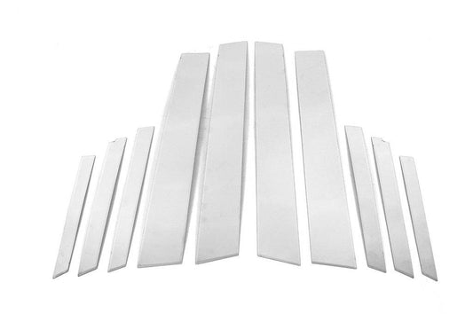 Door pillar molding (6 pieces, stainless.) for Ford Fiesta 2008-2017 - Reelken Auto