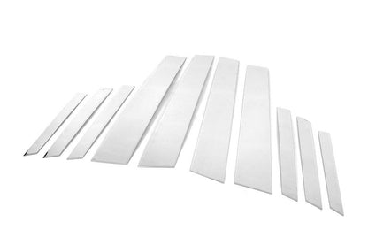 Door pillar molding (6 pieces, stainless.) for Ford Fiesta 2008-2017 - Reelken Auto