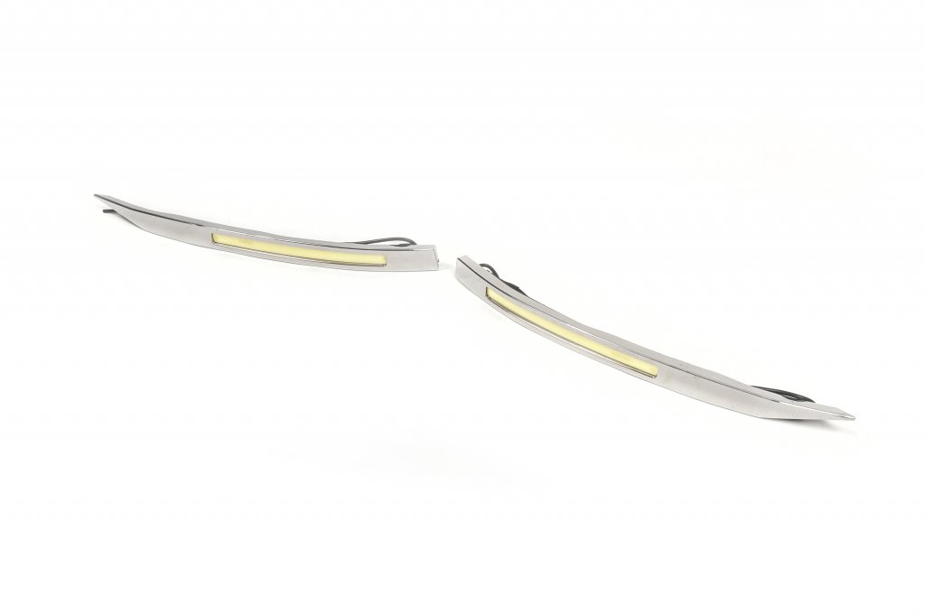 Daytime Running Lights Chrome (2014↗, LED) for Fiat Doblo II 2010-2022 - image 2