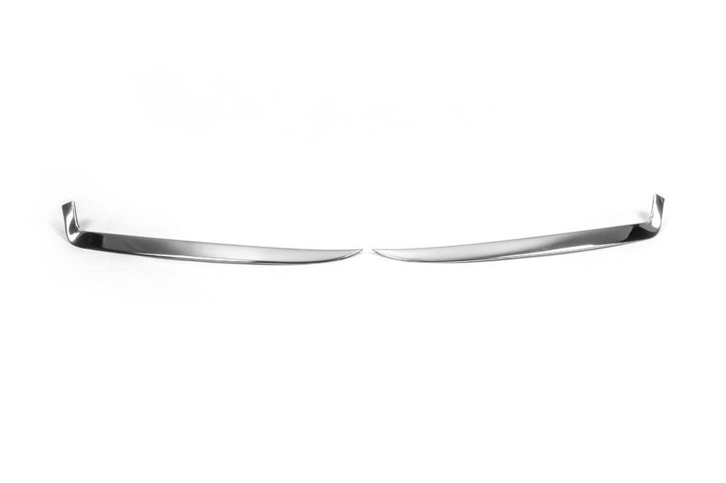 Covers for headlights (2 pcs., stainless steel) for Renault Sandero 2013-2022 - Reelken Auto
