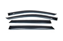 Window deflectors with chrome trim (4 pcs, HIC) for Hyundai Santa Fe 3 2012-2018 - image 2