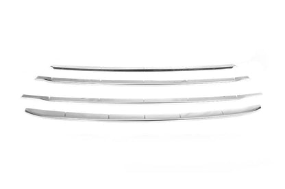 Lining on the front bumper and grille (4 pieces, stainless steel) for Ford Connect 2014-2021 - Reelken Auto