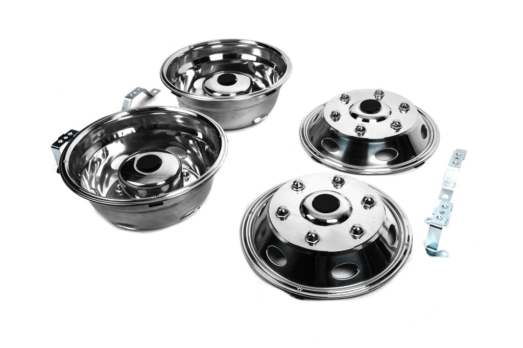 Stainless Steel Wheel Covers Exclusive V1 (2-ring design) for Volkswagen LT 1995-2006 - image 2