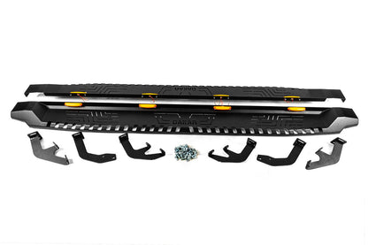 Side Steps Dakar V1 with LED (2 pcs, metal) for Toyota Hilux 2015- - image 3