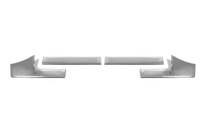 Linings on the inner thresholds of Carmos (4 pcs., stainless steel) for Peugeot 408 2022↗ year - Reelken Auto