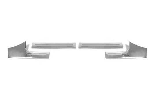 Linings on the inner thresholds of Carmos (4 pcs., stainless steel) for Peugeot 408 2022↗ year - Reelken Auto