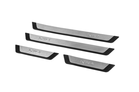 Door Sill Protectors Flexill (4 pcs, Stainless Steel) for Kia Rio 2012-2017 - image 2