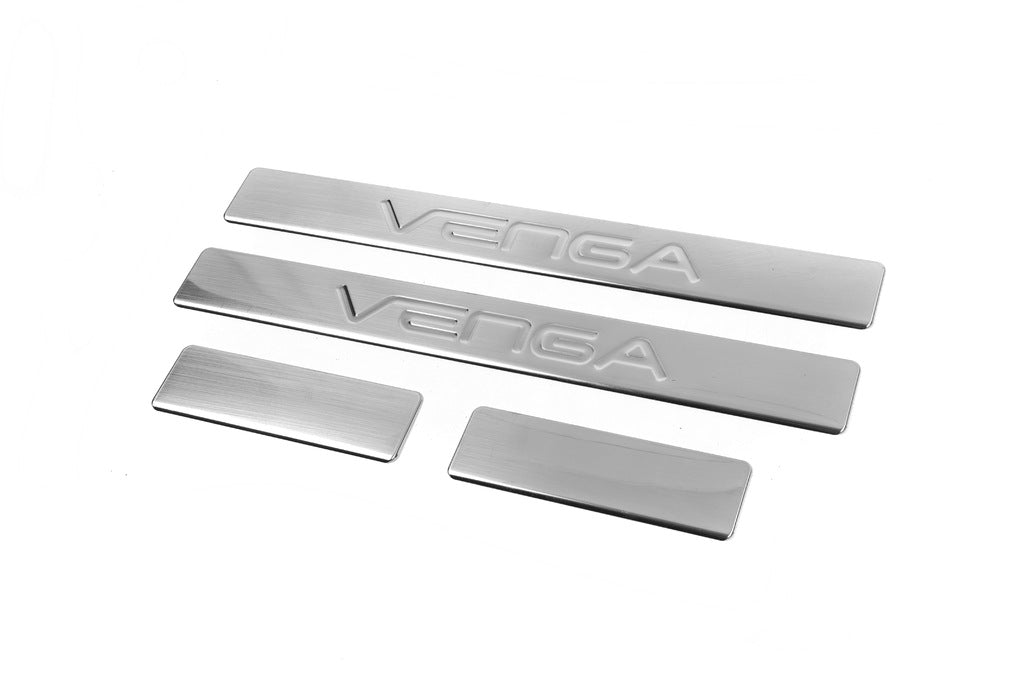 Door Sill Protectors OmsaLine (4 pcs, stainless steel) for Kia Venga 2010-2019 - image 2