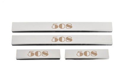 Carmos sill plates (4 pcs., stainless steel) for Peugeot 508 2010-2018 - Reelken Auto