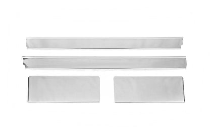 Interior door sills Carmos (4 pcs, stainless steel) for Ford Custom 2013-2022 - Reelken Auto