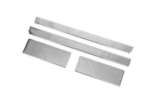Interior door sills Carmos (4 pcs, stainless steel) for Ford Custom 2013-2022 - Reelken Auto