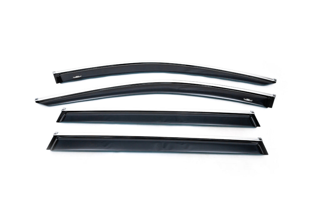 Window Deflectors with Chrome Trim Variant (4 pcs, HIC) for Volkswagen Passat B8 2015-2023 - image 1