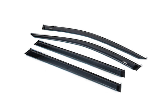 Window Deflectors with Chrome Trim Variant (4 pcs, HIC) for Volkswagen Passat B8 2015-2023 - image 2