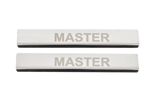 Door Sill Protectors V4 (2 pcs, Stainless Steel) for Renault Master 2011-2023 - image 1