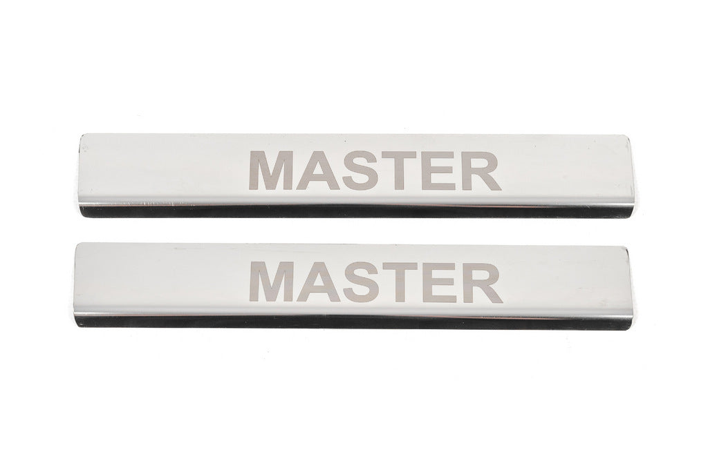 Door Sill Protectors V4 (2 pcs, Stainless Steel) for Renault Master 2011-2023 - image 1