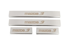 Door Sill Covers (4 pcs, Matte, Stainless Steel) for Mazda 3 2013-2019 - image 1
