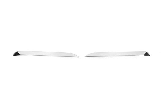 Corners on the front bumper (2 pieces, stainless steel) for Skoda Kamiq - Reelken Auto