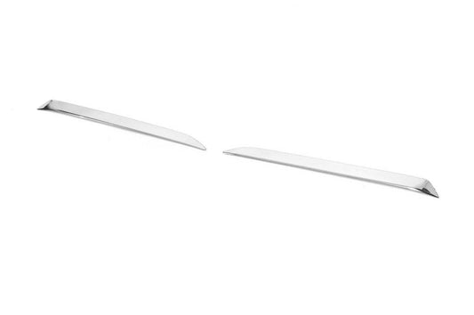 Corners on the front bumper (2 pieces, stainless steel) for Skoda Kamiq - Reelken Auto