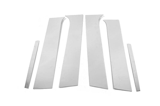 Door pillar moldings (6 pieces, stainless steel) for Opel Mokka 2012-2021 - Reelken Auto