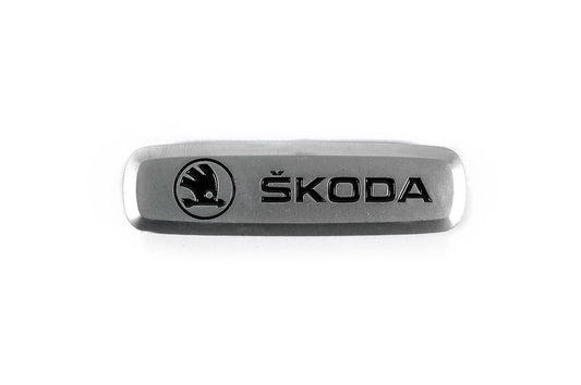 Aluminum nameplate for mats (1pc) for Skoda - image 2